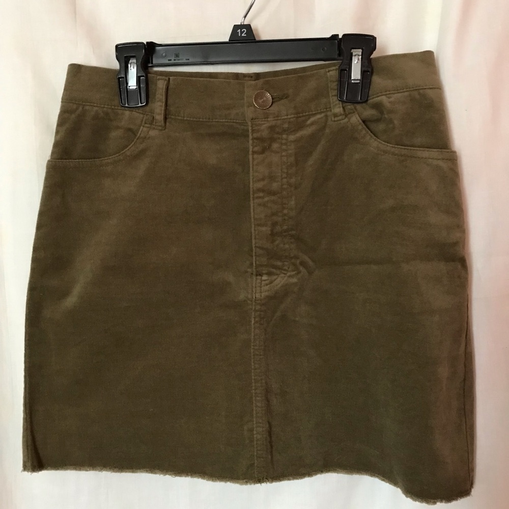 Khaki green skirt